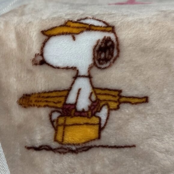 Peanuts Snoopy Berkshire Beach Van Palm Tree FULL/QUEEN Blanket Summer Ice Cream - Picture 5 of 9